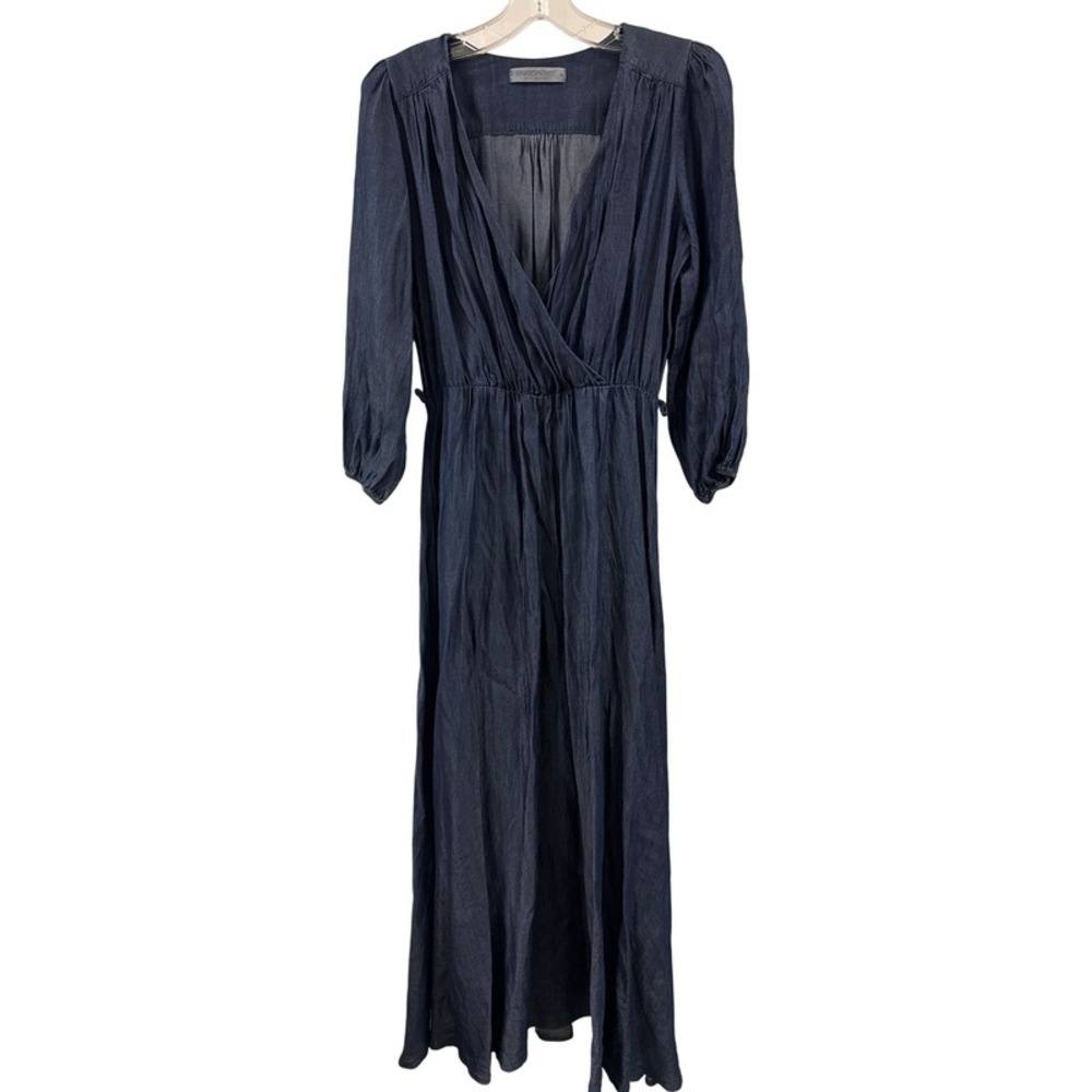 Rinascimento Women's Long Chambray Denim Dress Size S - Made in Italy